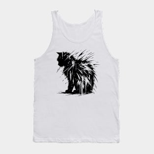 Feline  Kitten Silhouette Cat Tank Top